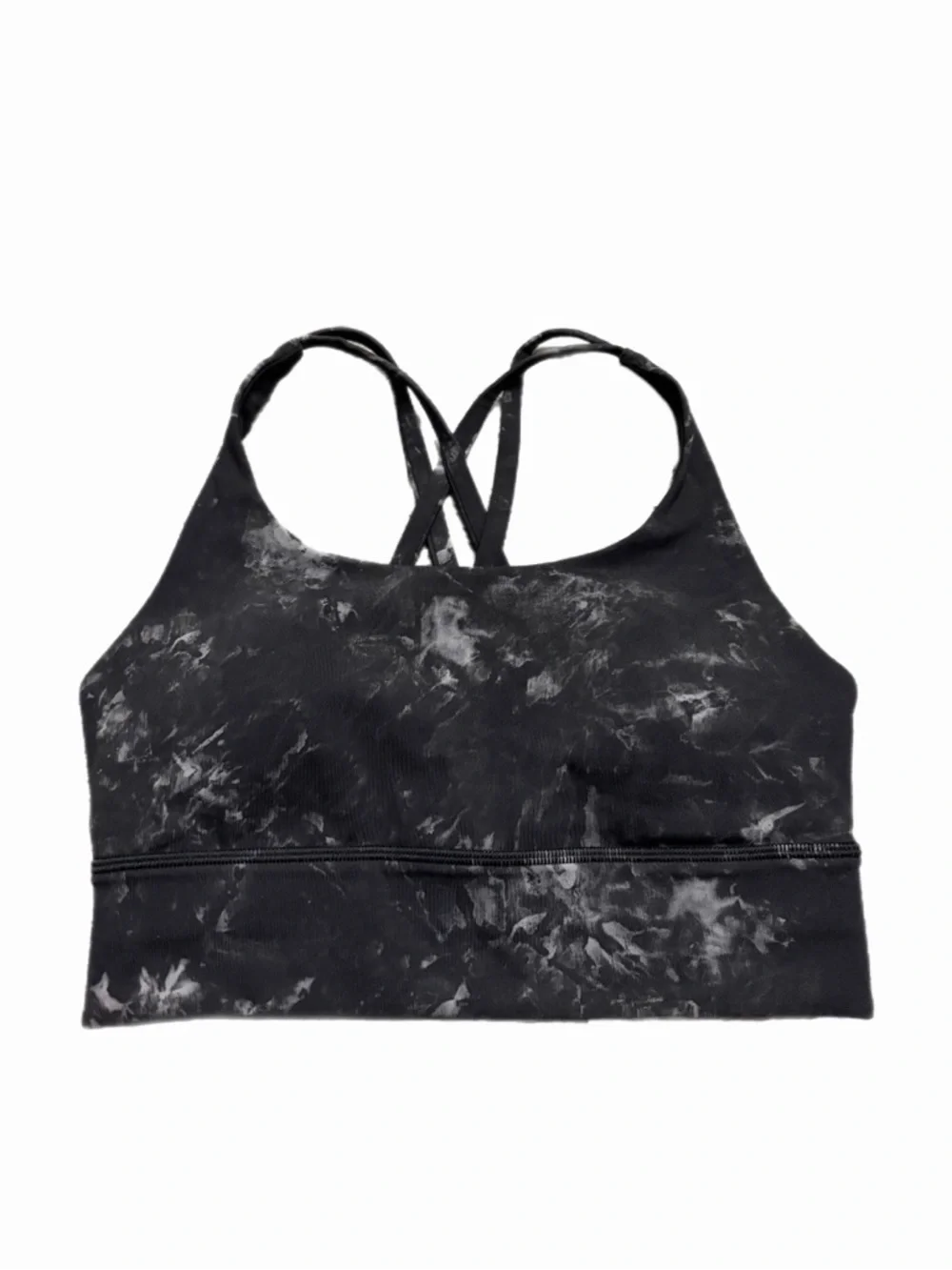 Lululemon Energy Longline Bra *Medium Support, B–D (Aquila Black Multi) Size 4